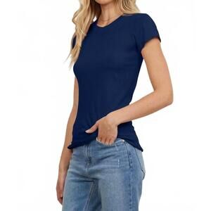 NEW LAMADE ocean side silky tee in dark night